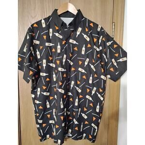 Tito’s Vodka Short Sleeve Button Up Men’s Shirt Size Small / Runs Big